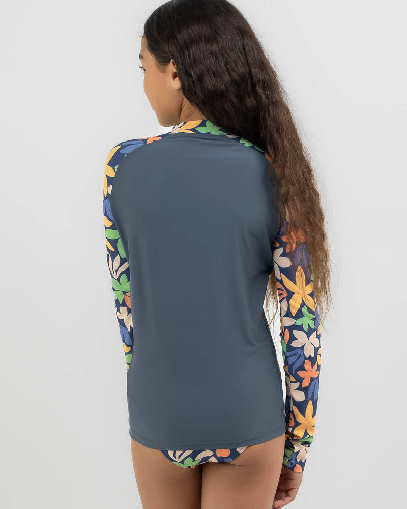Rip Curl Girls' Holiday Tropic Long Sleeve Rash Vest Set for Womens