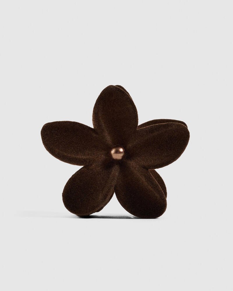 Karyn In LA Frangipani Velvet Hair Claw Clip for Womens