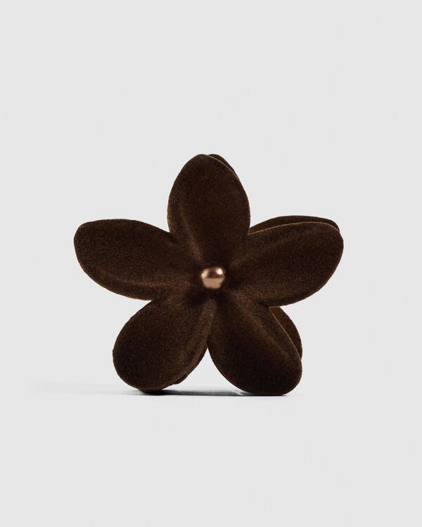 Karyn In LA Frangipani Velvet Hair Claw Clip for Womens