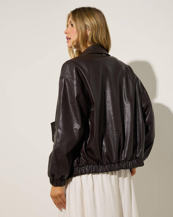 Mooloola Hudson Faux Leather Jacket for Womens