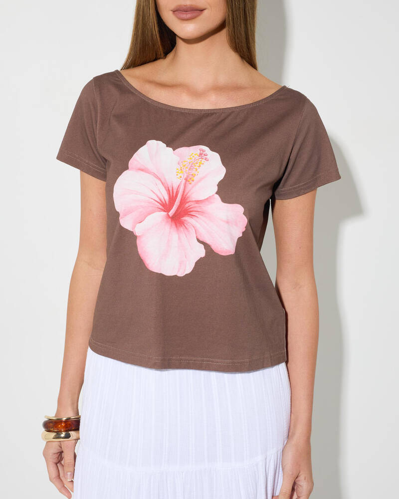 Mooloola Connie Off Shoulder Tee for Womens