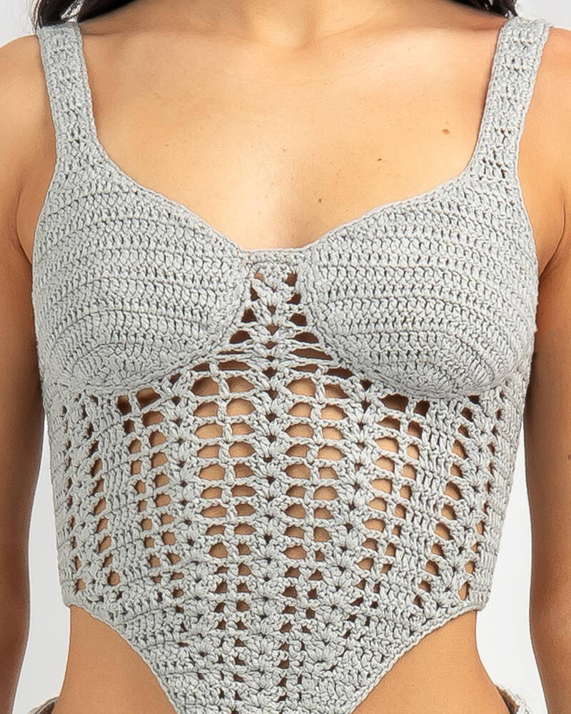 Ava And Ever Celine Crochet Corset Top for Womens