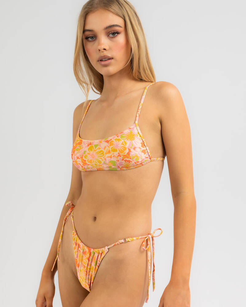 Rhythm Evangeline Floral Crop Bikini Top for Womens