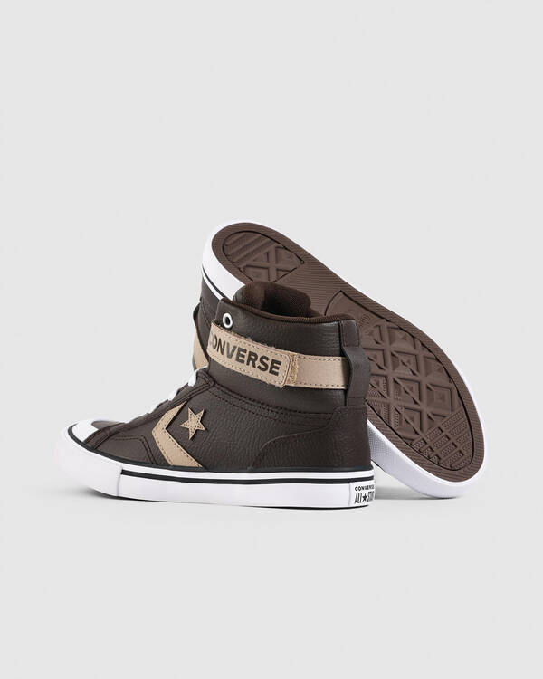 Converse Boys' Pro Blaze Strap Leather Easy On Hi-Top Shoes for Mens