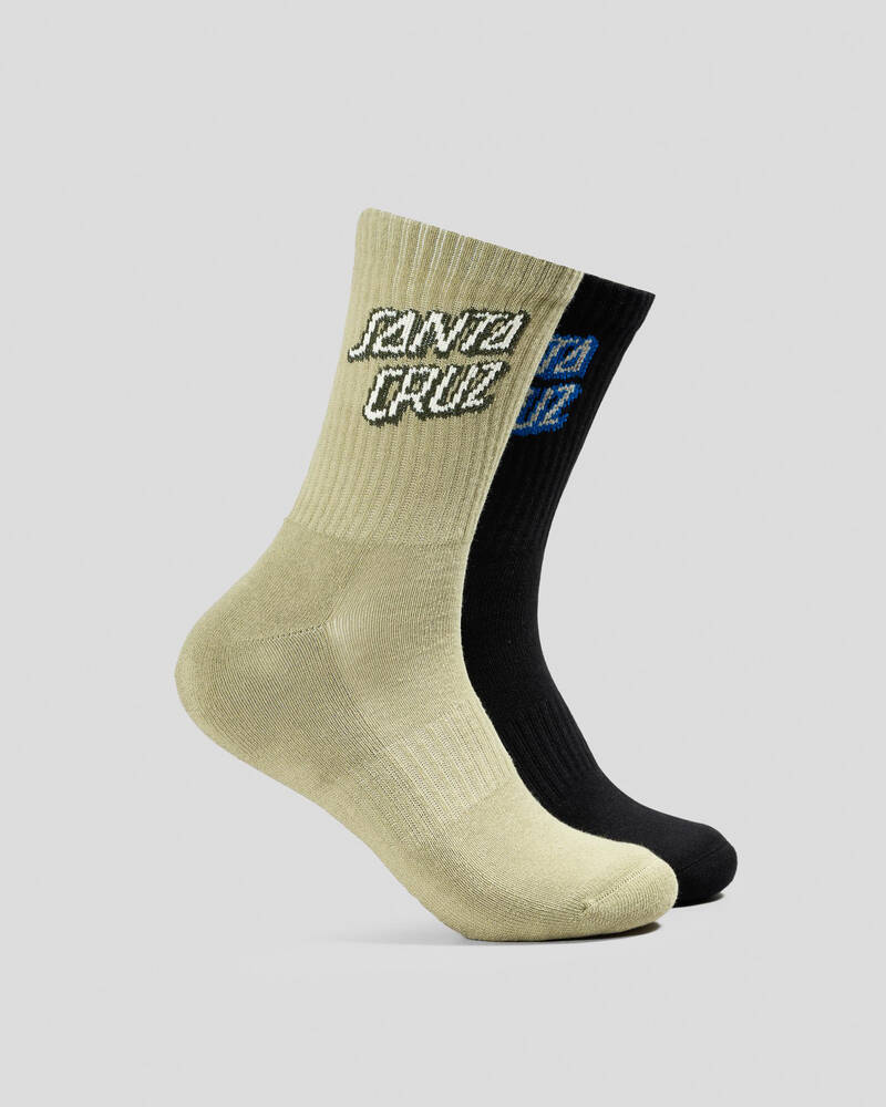 Santa Cruz SC Stack Crew Socks 2 Pack for Mens