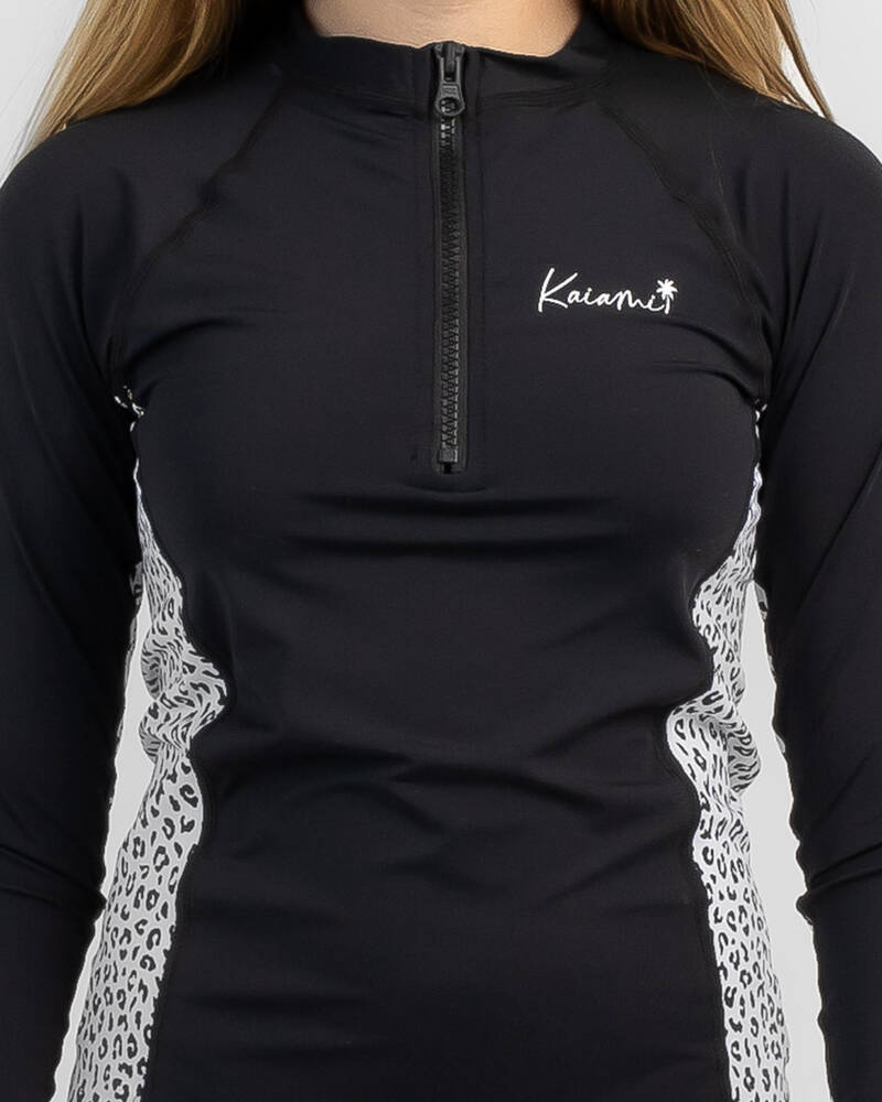 Kaiami Girls' Sassy Long Sleeve Rash Vest for Womens