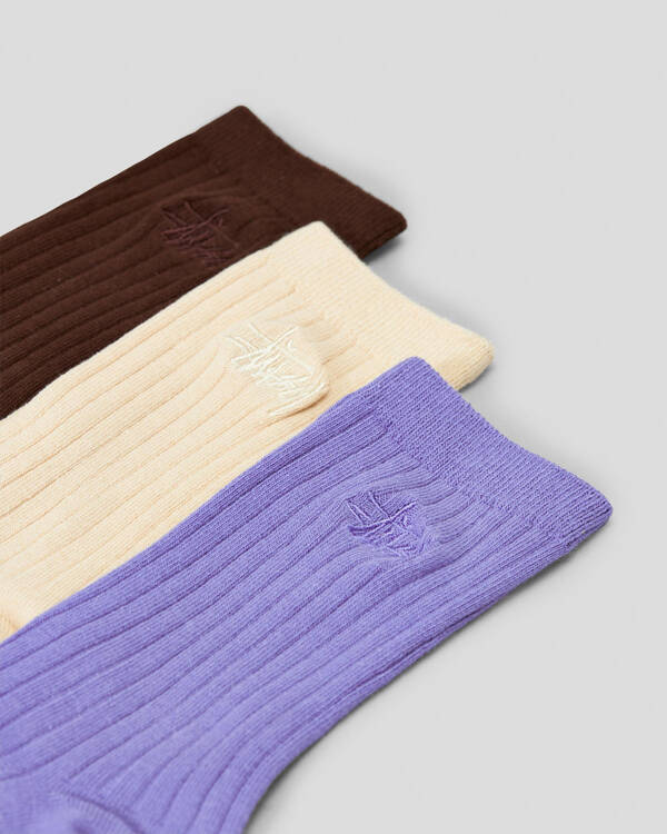 Stussy Graffiti Slouch Socks 3 Pack for Womens