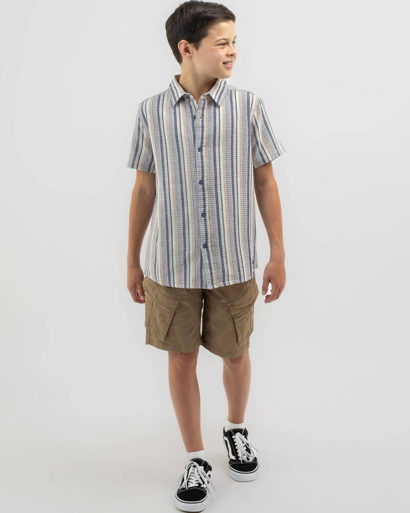 Lucid Boys' Striped Short Sleeve Shirt for Mens