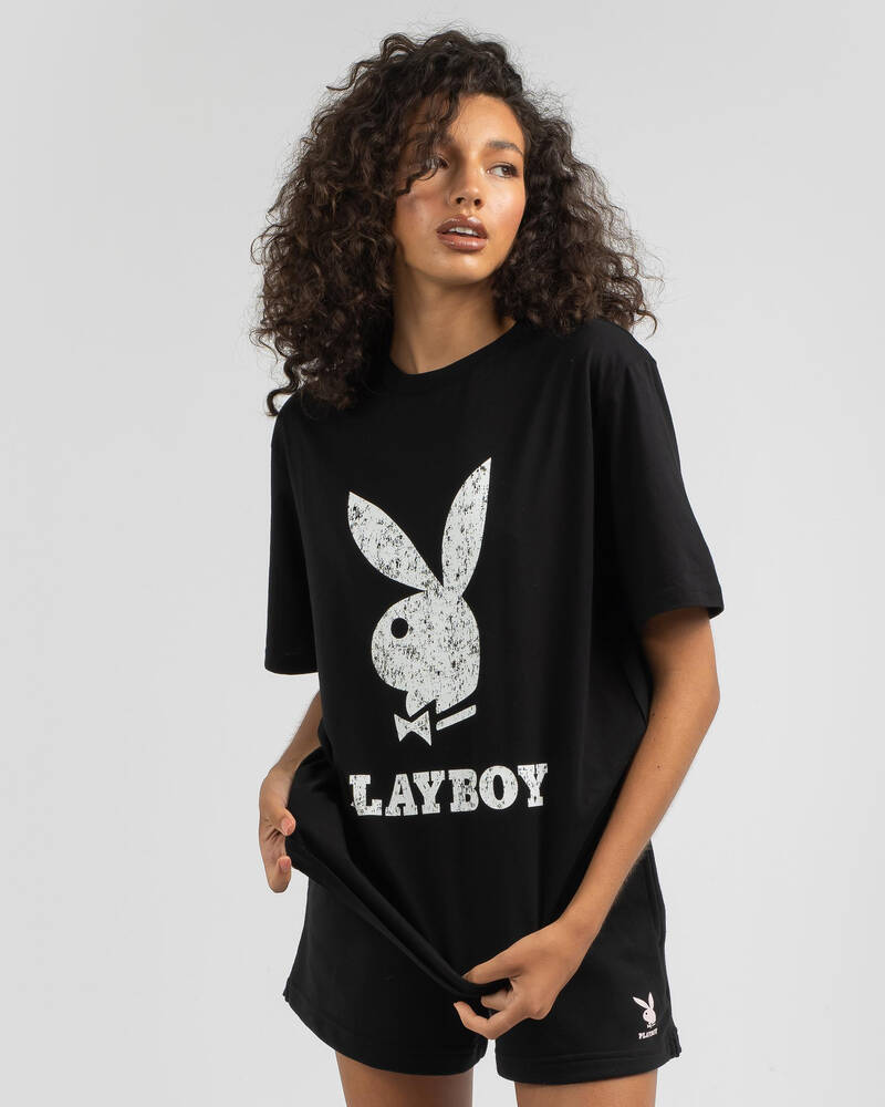 Playboy Classic Bunny Stack T-Shirt for Womens