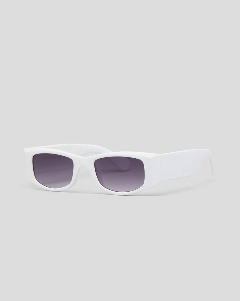 Shop Indie Eyewear Daytona Sunglasses In White/smoke Fast Shipping
