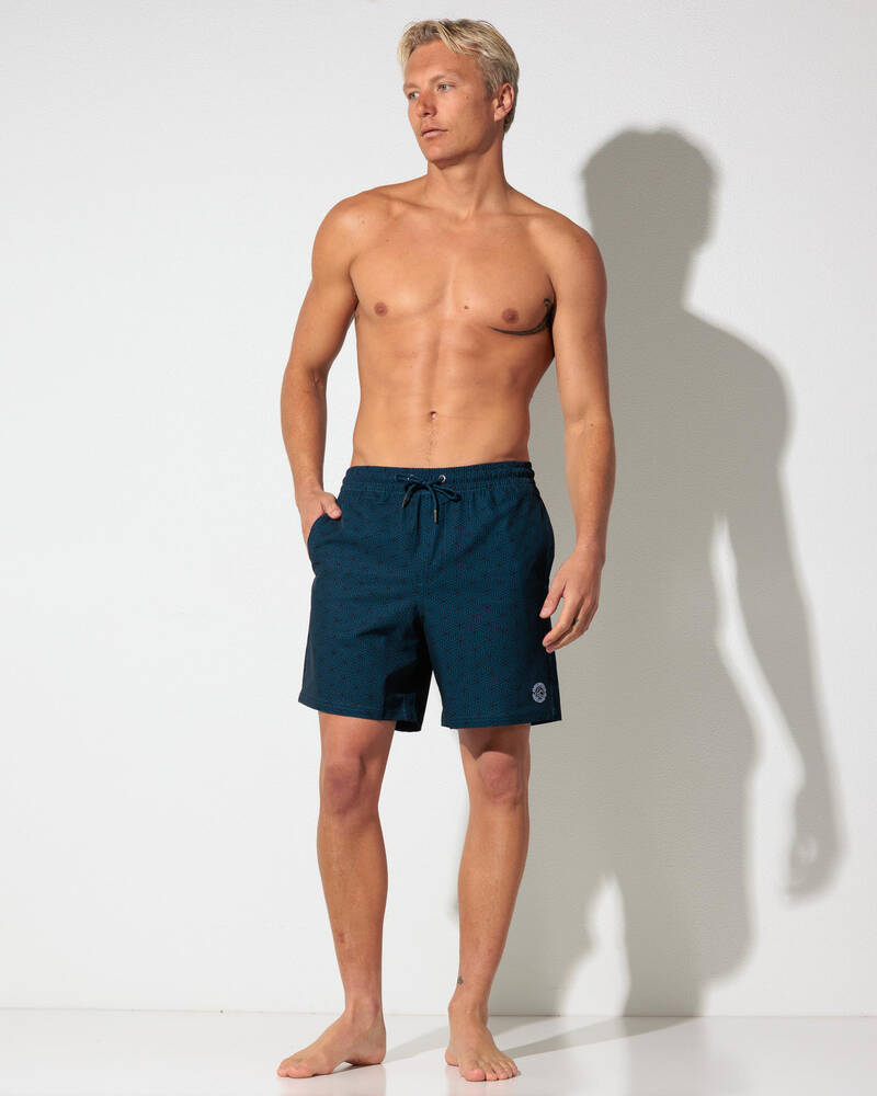 Jacks Kaleidoscope Elastic Waist Board Shorts for Mens
