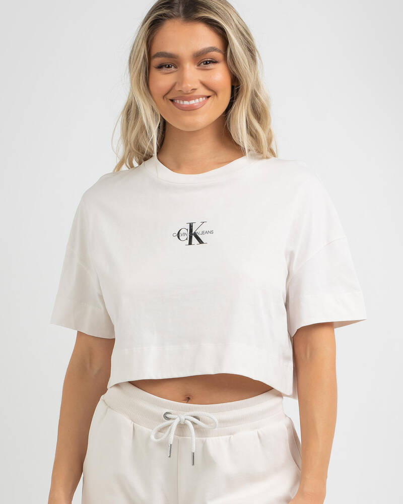 Calvin Klein Oversized Cropped T-Shirt for Womens