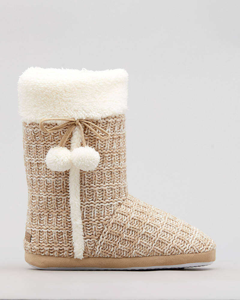 Sleepy Squirrel Holly Slipper Boots for Womens