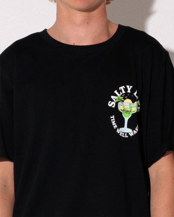 Salty Life Time Well Wasted T-Shirt for Mens