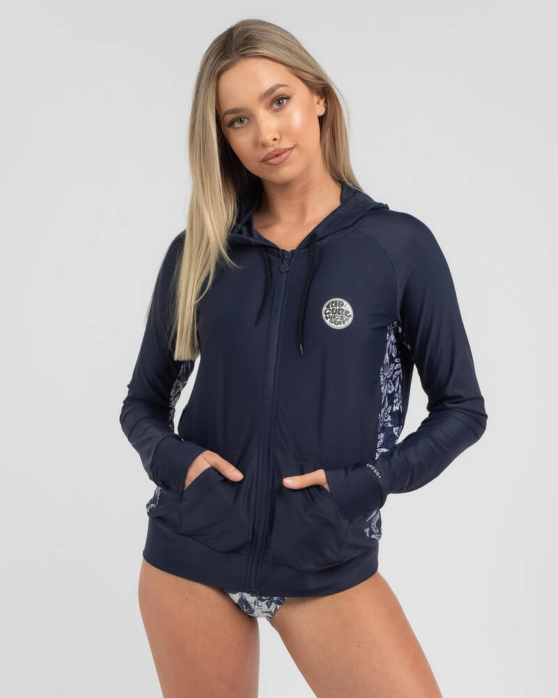 Rip Curl Surf Hood Long Sleeve Rash Vest for Womens image number null
