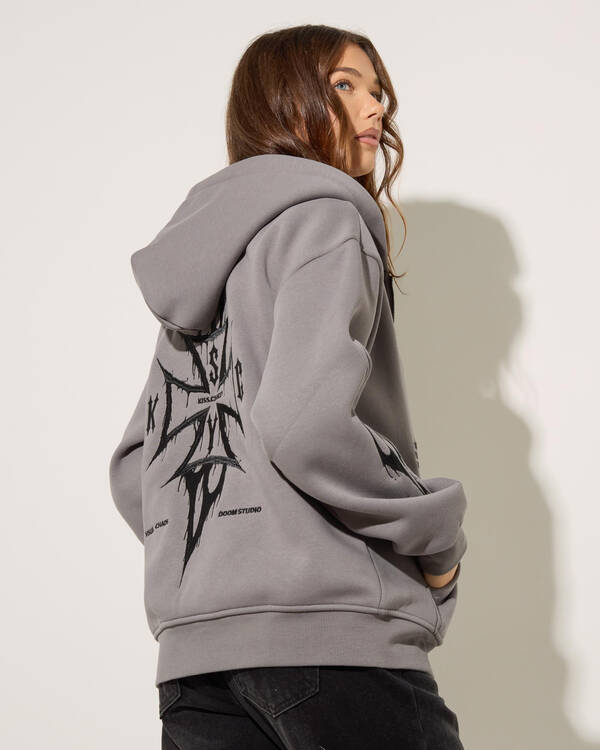 Kiss Chacey Blaze Relaxed Zip Through Hoodie for Womens