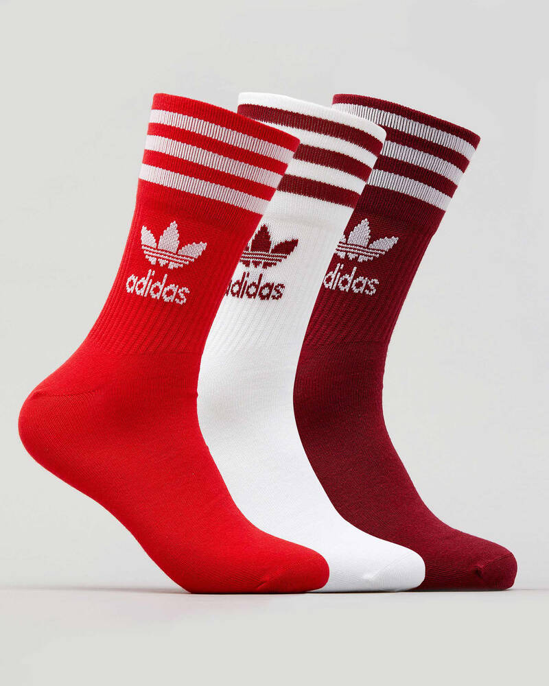 adidas Mid Cut Crew Socks 3 Pack for Mens