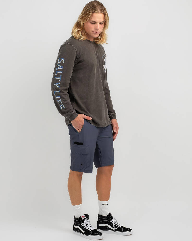 Salty Life Anchors Long Sleeve T-Shirt for Mens