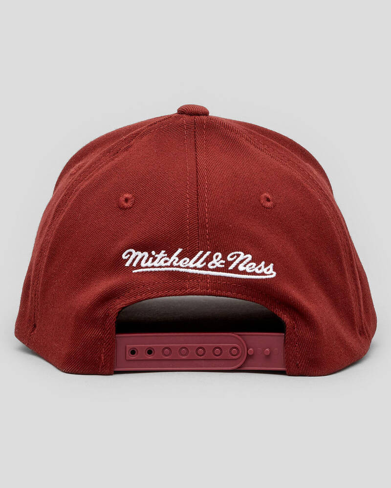 Mitchell & Ness Chicago Bulls Crimson Sector Pinch Panel Snapback Cap for Mens