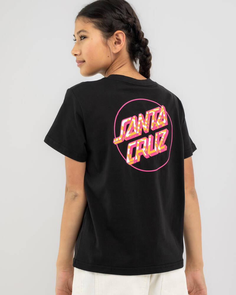 Santa Cruz Girls' Zebra Marble Opus Dot T-Shirt for Womens