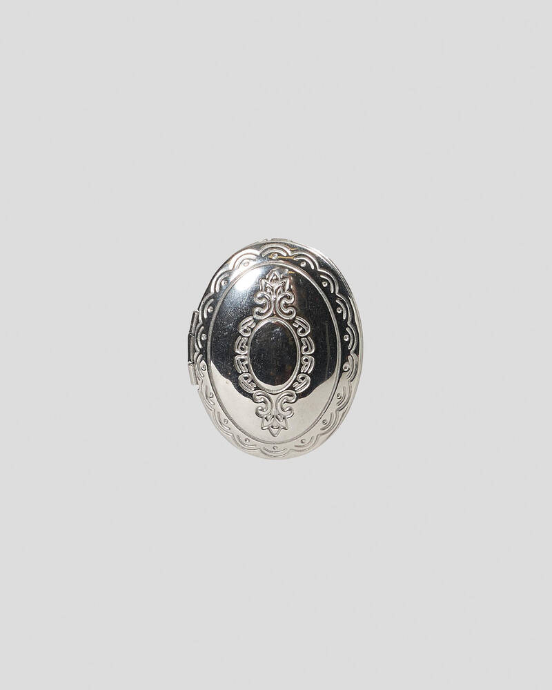 Crocs Silver Oval Locket Jibbitz for Unisex