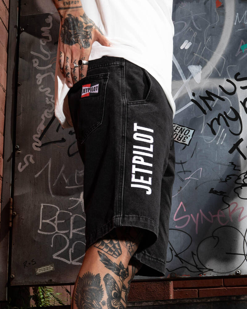 Jetpilot Denim Carpenter Shorts for Mens