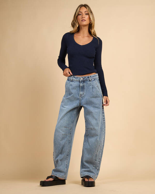 DESU Cyndi Barrel Leg Jeans for Womens