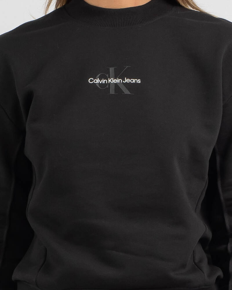Calvin Klein Monogram Logo Sweatshirt for Womens