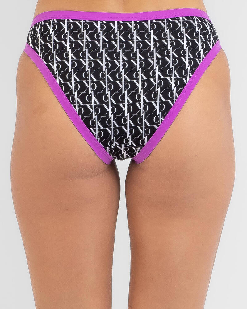Calvin Klein CK One Monogram Bikini Bottom for Womens