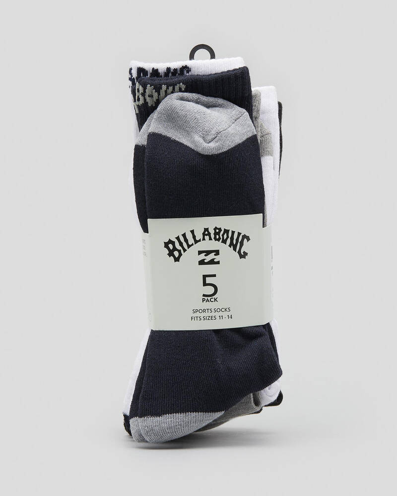 Billabong Sports Socks 5 Pack for Mens