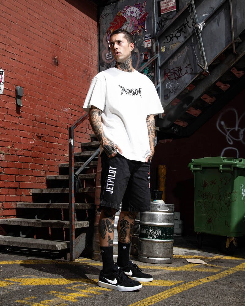 Jetpilot Denim Carpenter Shorts for Mens