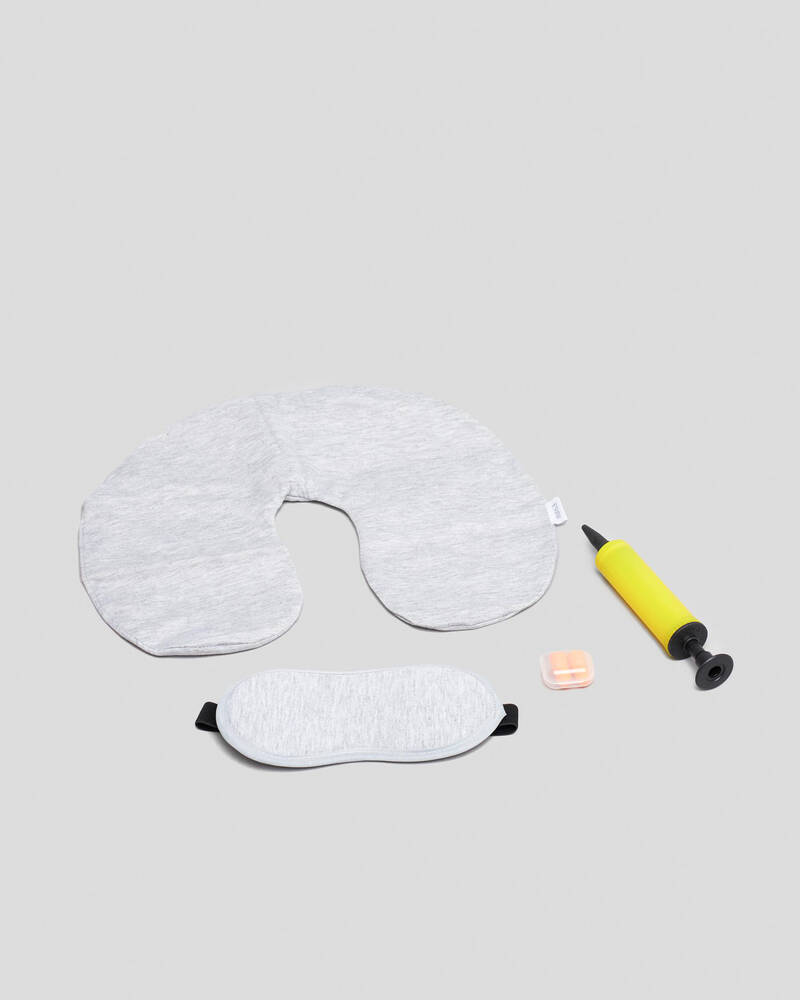 Get It Now Inflatable U Neck Pillow & Eye Mask Organizer Bag for Unisex