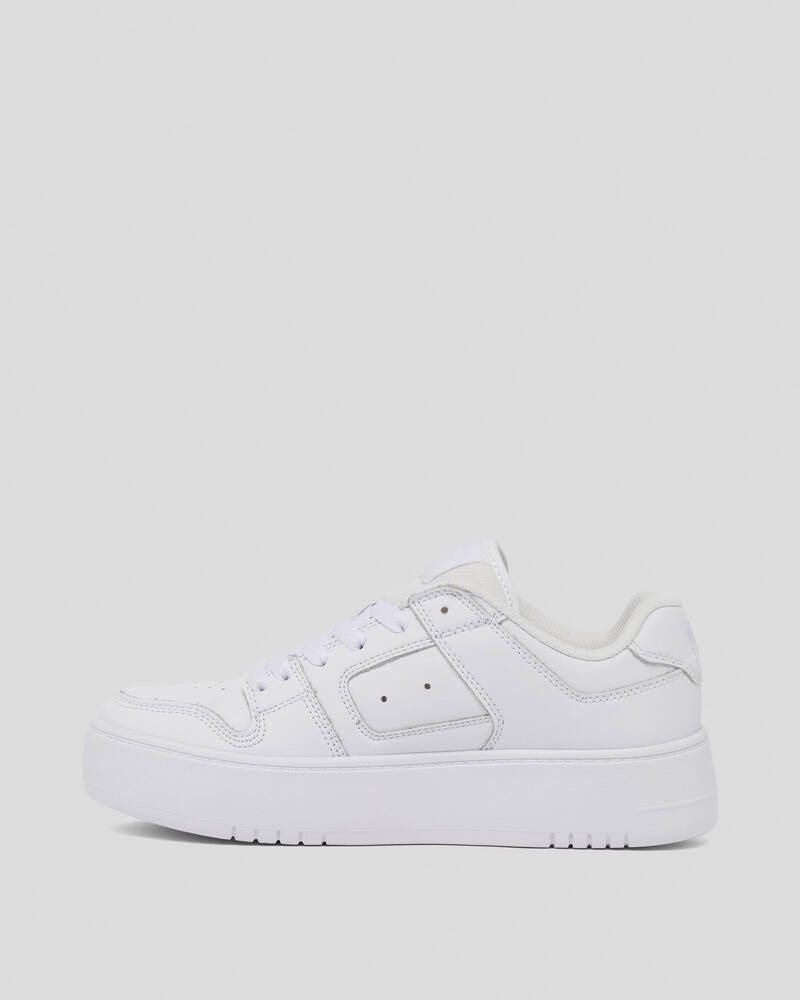 DC Shoes Womens Manteca 4 Platform Shoes In White/white - Fast Shipping ...