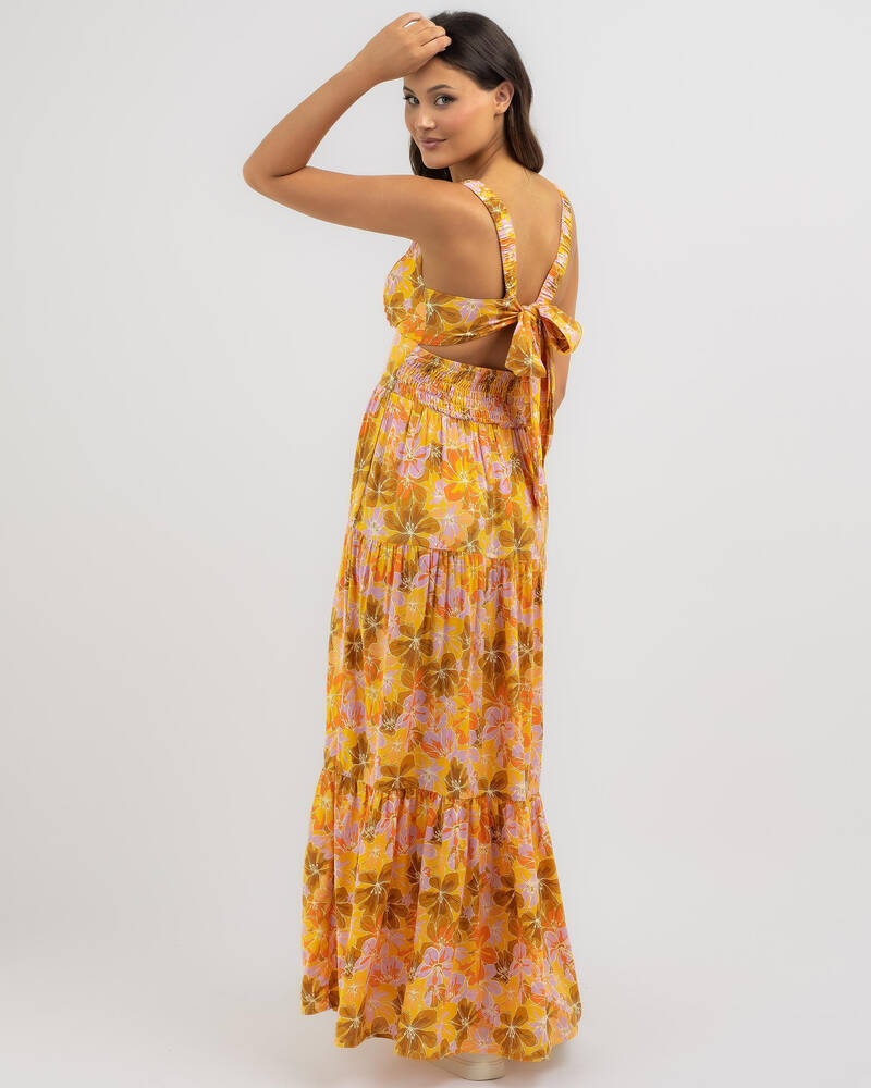 Rhythm Mahana Floral Tiered Maxi Dress for Womens
