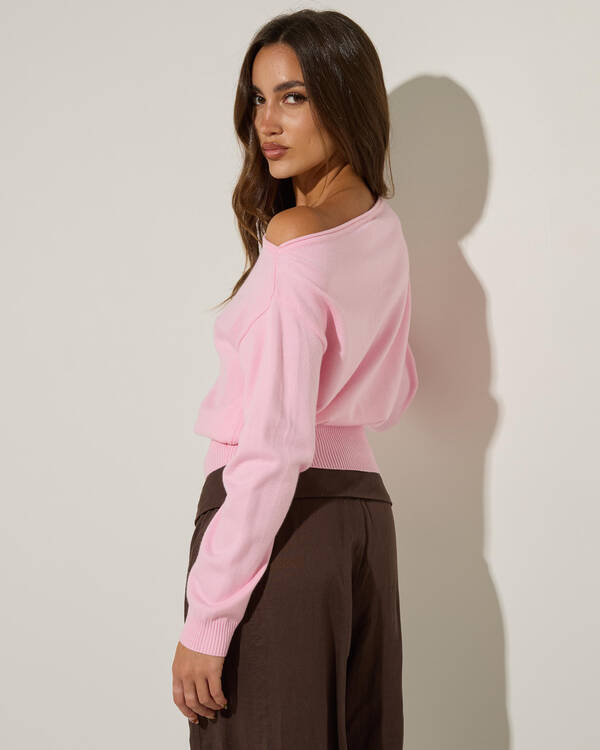 Mooloola Shania Off Shoulder Knit Top for Womens