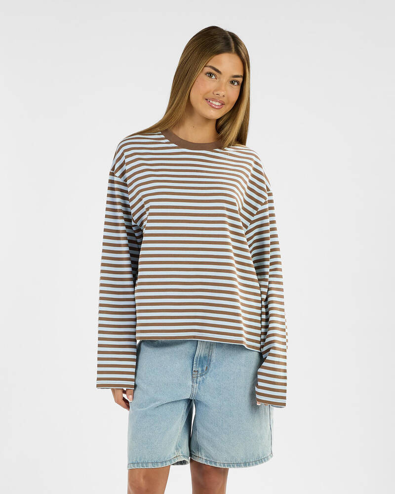 Mooloola Girls' Janet Striped Long Sleeve Top for Womens