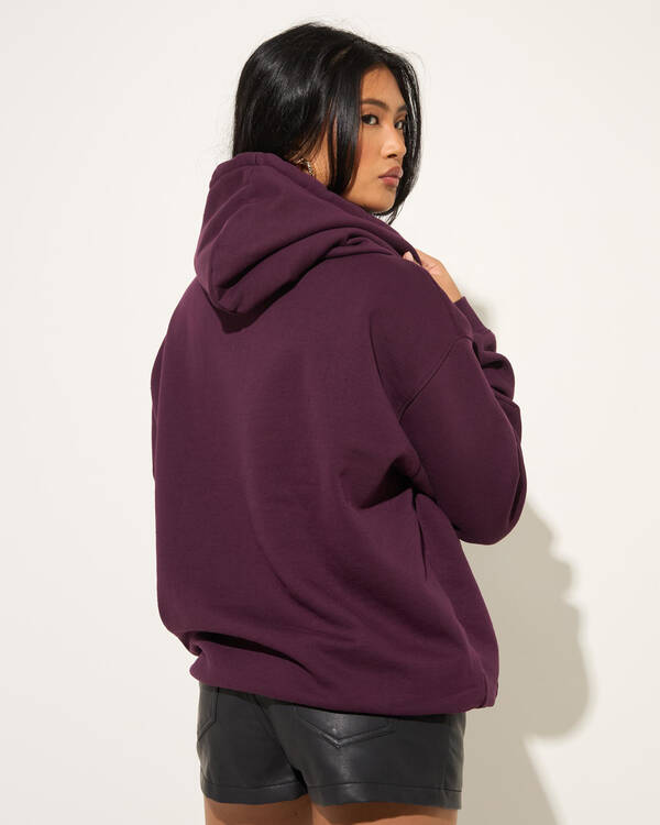 S-Double Mid Block Fleece Hoodie for Womens