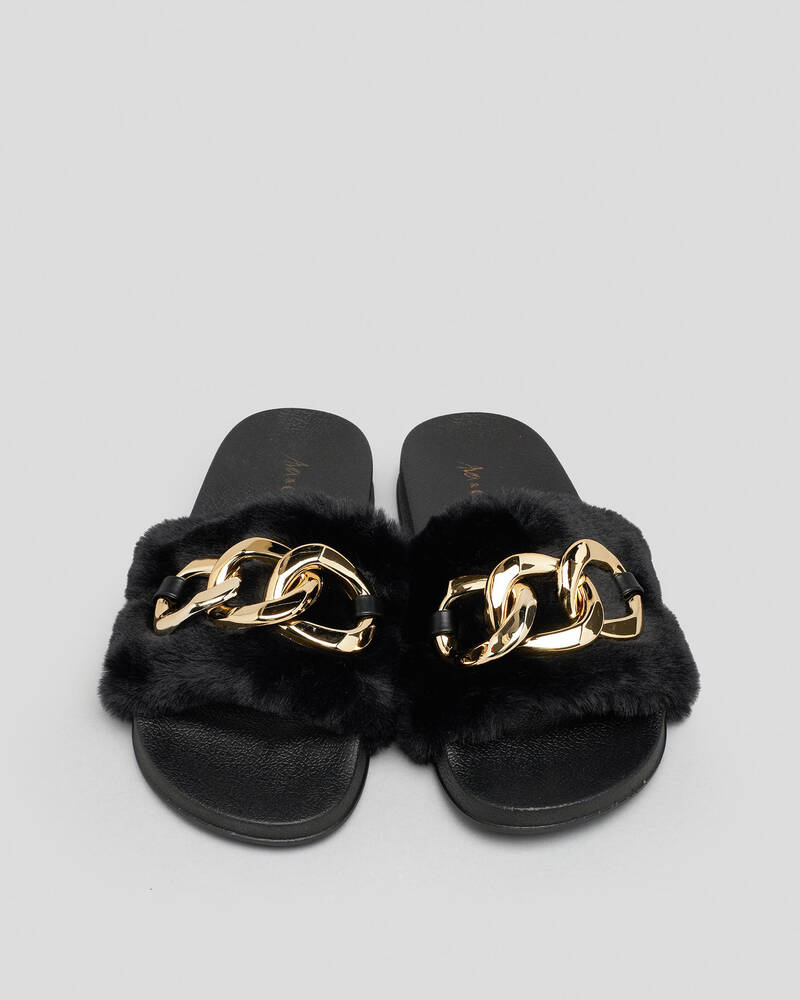 Ava And Ever Paris Chain Slide Sandals for Womens