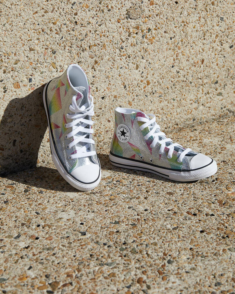 Converse Girls' Chuck Taylor All Star Prism Glitter Shoes for Womens
