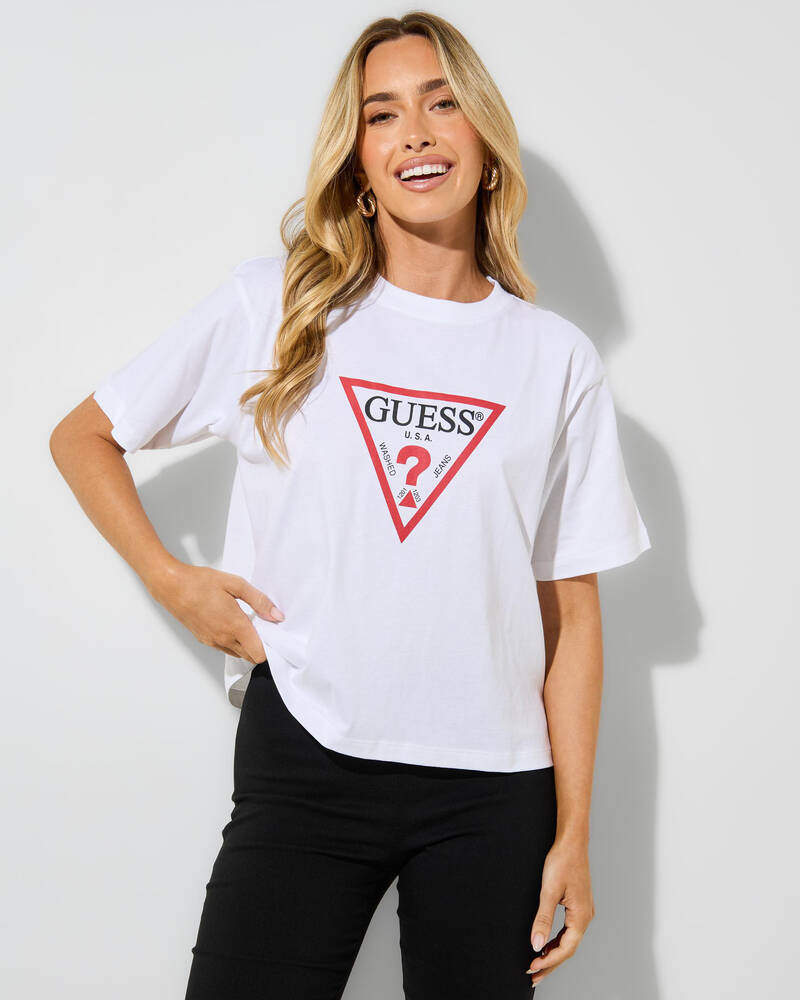 GUESS Boxy Iconic T-Shirt for Womens