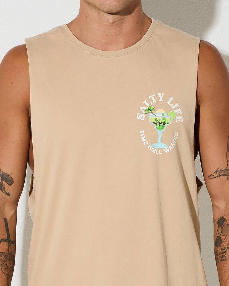 Salty Life Time Well Wasted Muscle Tank for Mens