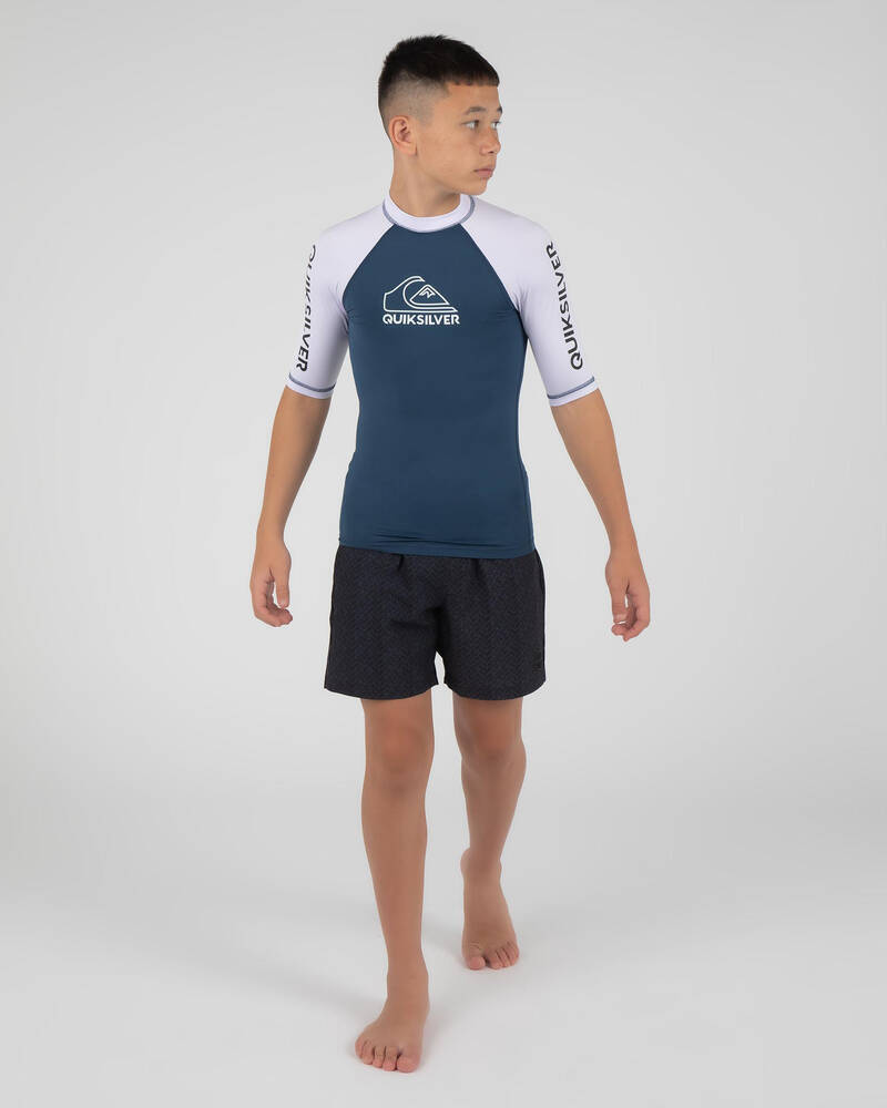 Quiksilver Boys' On Tour Short Sleeve Rash Vest for Mens