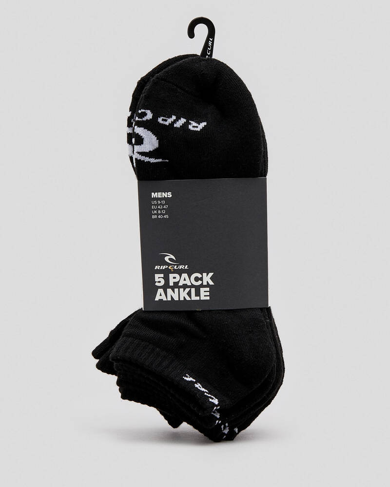 Rip Curl Corp Ankle Socks 5 Pack for Mens