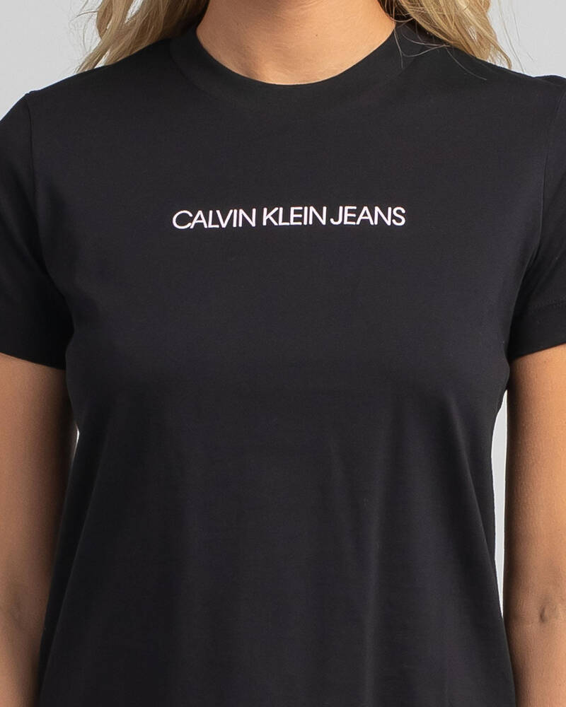 Calvin Klein Shrunken Institutional T-Shirt for Womens