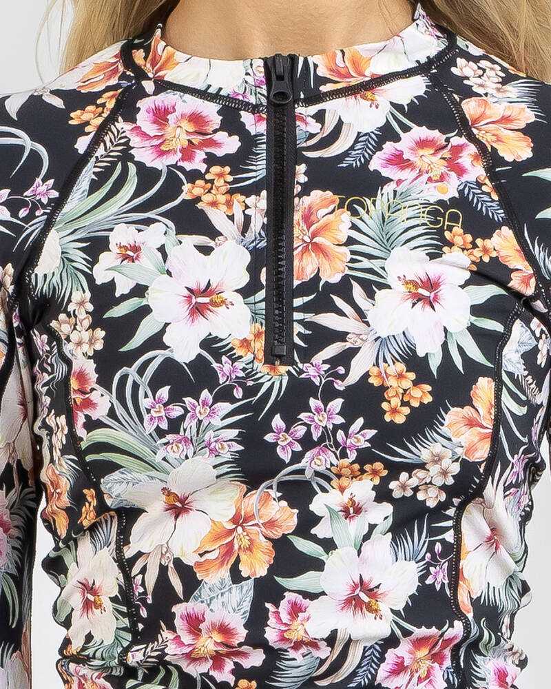 Topanga Aloha Long Sleeve Rash Vest for Womens