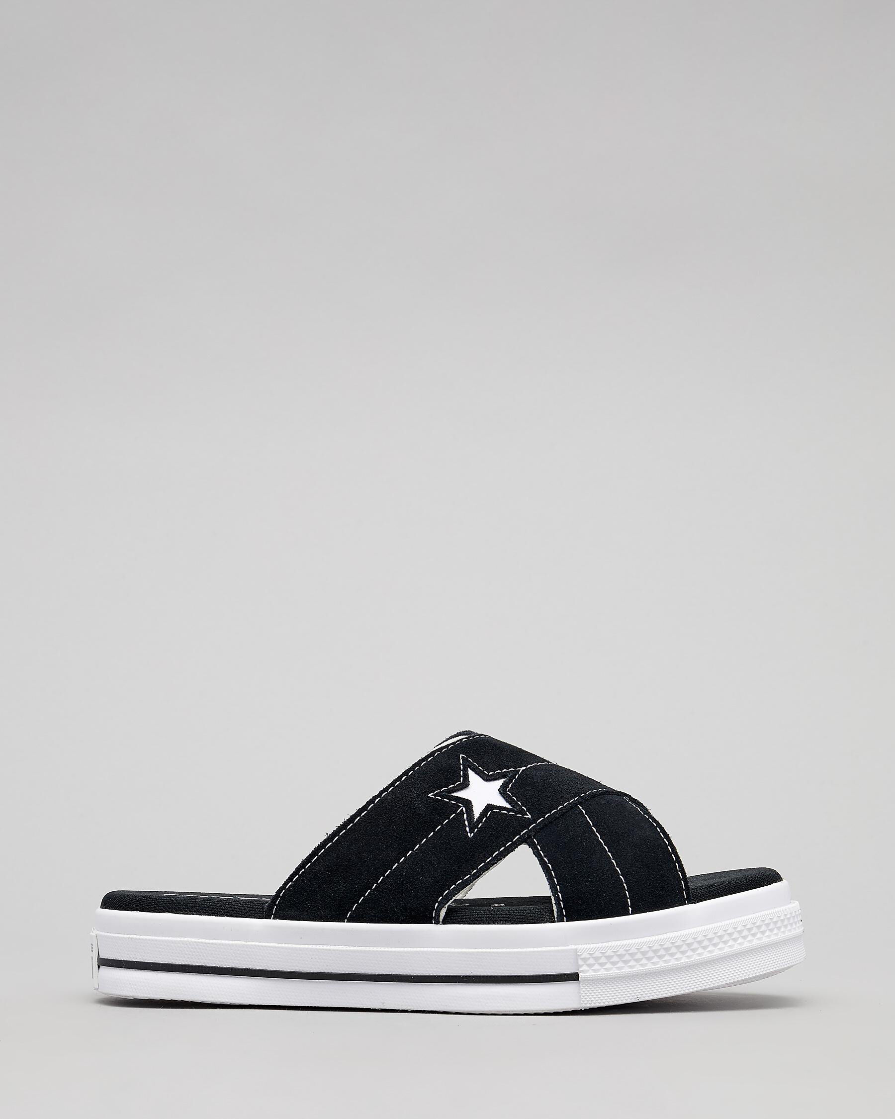 Converse One Star Slide Sandals In Black/white - FREE* Shipping