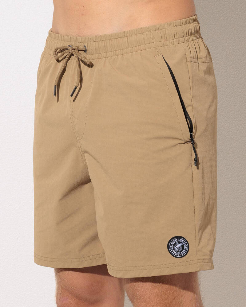 Salty Life Elemental Elastic Waist Shorts for Mens