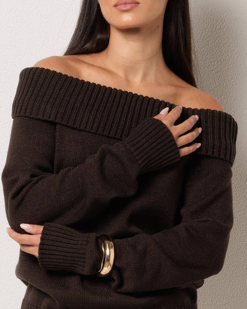 Ava And Ever Veriti Off Shoulder Knit Jumper for Womens