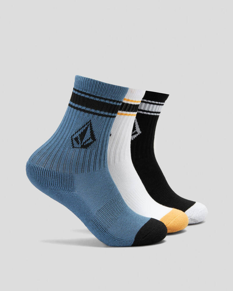 Volcom Boys' Full Stone Socks 3 Pack for Mens