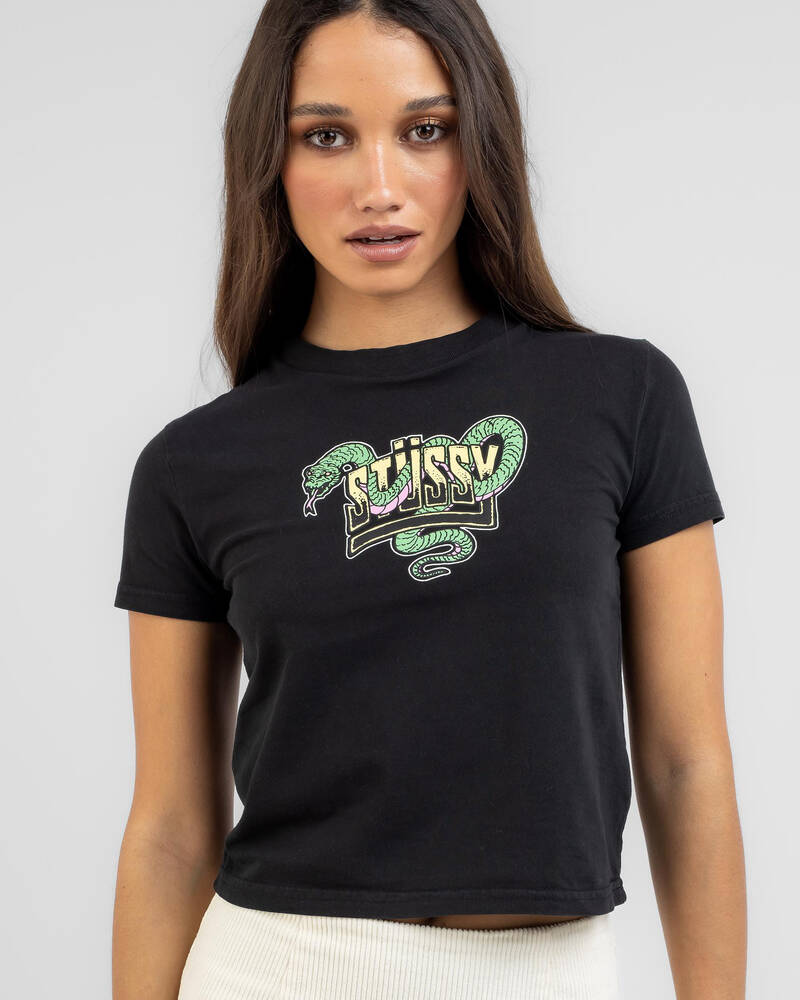 Stussy Snakebite Slim T-Shirt for Womens